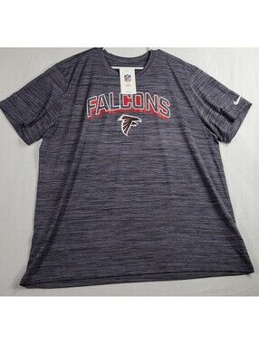 Nike Atlanta Falcons Shirt Mens 2XL Gray Short Sleeve Dri-FIT NFL Fan Gear